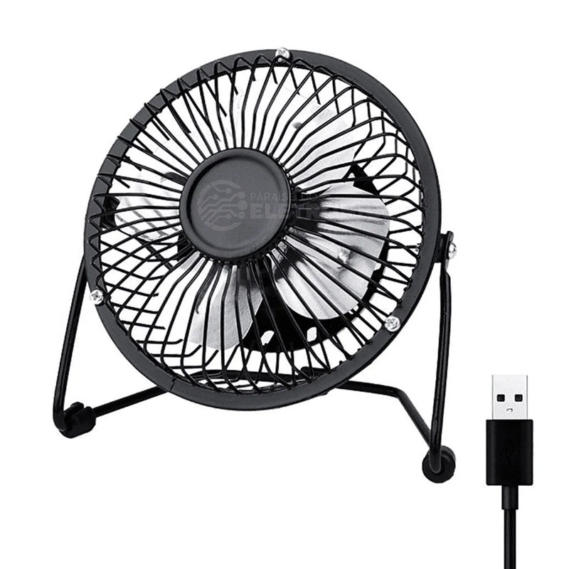 Mini Ventilador USB de Mesa Portátil Ajuste de Inclinação Ultra Silencioso