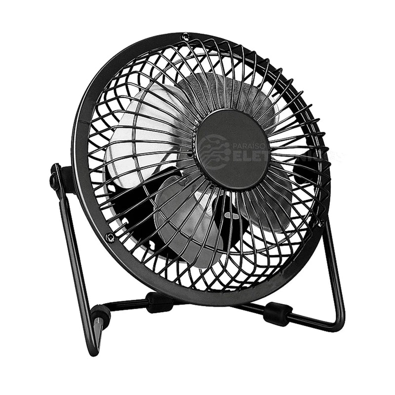 Mini Ventilador USB de Mesa Portátil Ajuste de Inclinação Ultra Silencioso